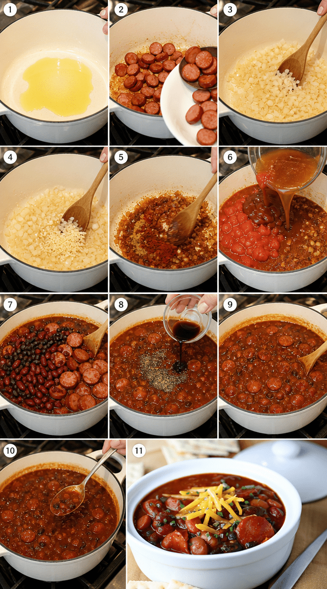 Campfire Sausage and Bean Chili With Smoky Depth ingredients