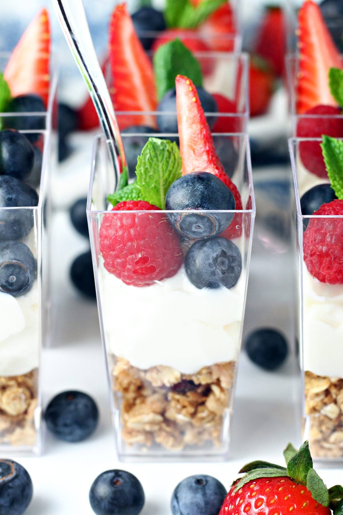 Stacking Honey Vanilla Yogurt With Seasonal Fresh Fruit