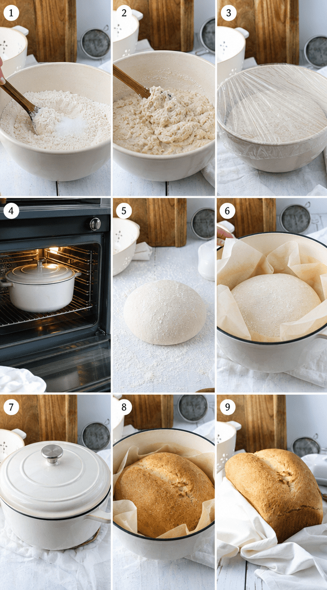 Baking Crusty Artisan Bread Without Any Kneading ingredients