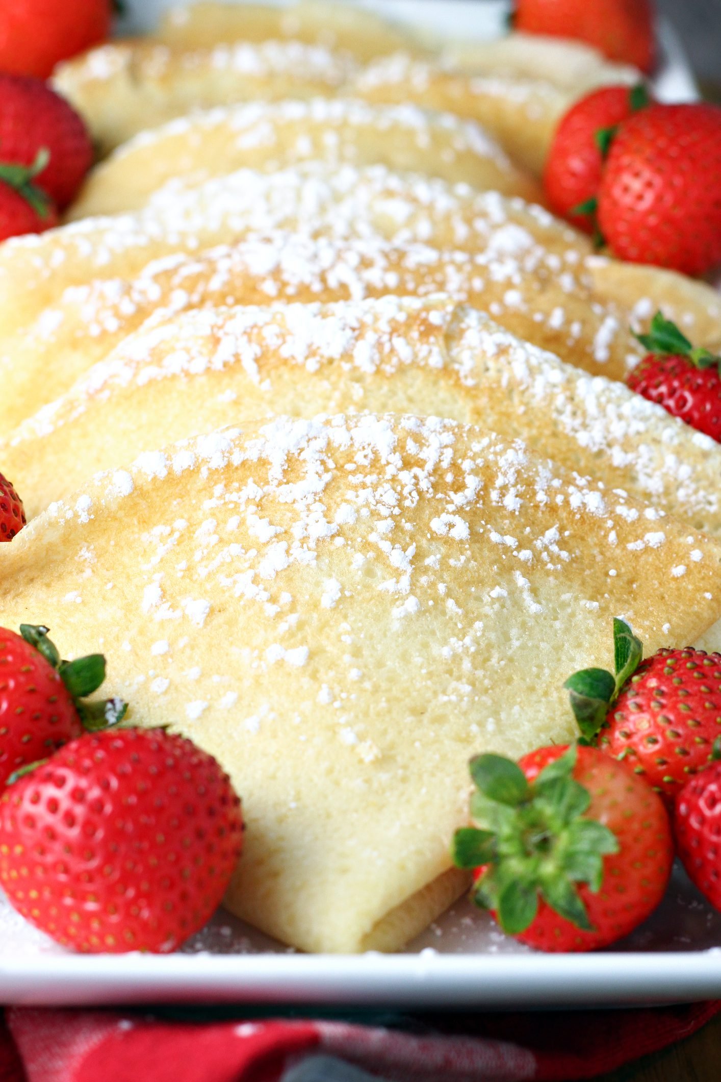 Thin French Crepes Bursting With Fresh Strawberries