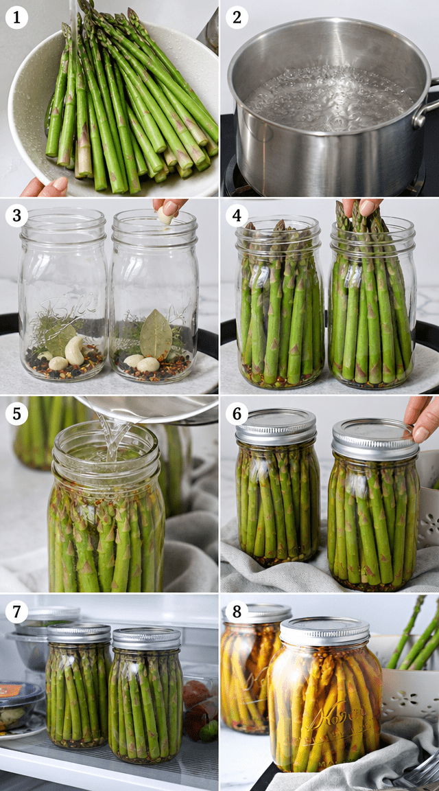 Bright Vinegar Asparagus Spears Chilled to Perfection ingredients