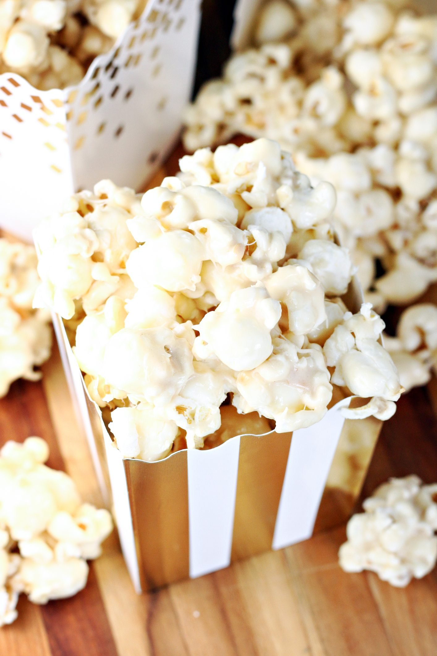 Irresistible Oven Toasted Popcorn With Golden Caramel Glaze