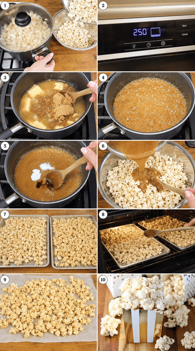 Irresistible Oven Toasted Popcorn With Golden Caramel Glaze ingredients