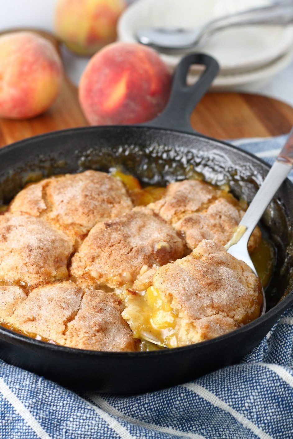 Rustic Cast Iron Peach Cobbler Worth Savoring
