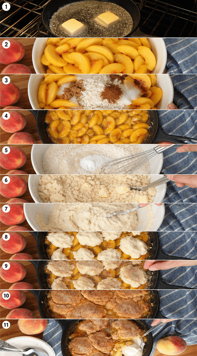 Rustic Cast Iron Peach Cobbler Worth Savoring ingredients