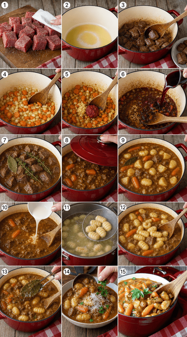 Slow Braised Chuck Beef With Pillowy Potato Gnocchi ingredients