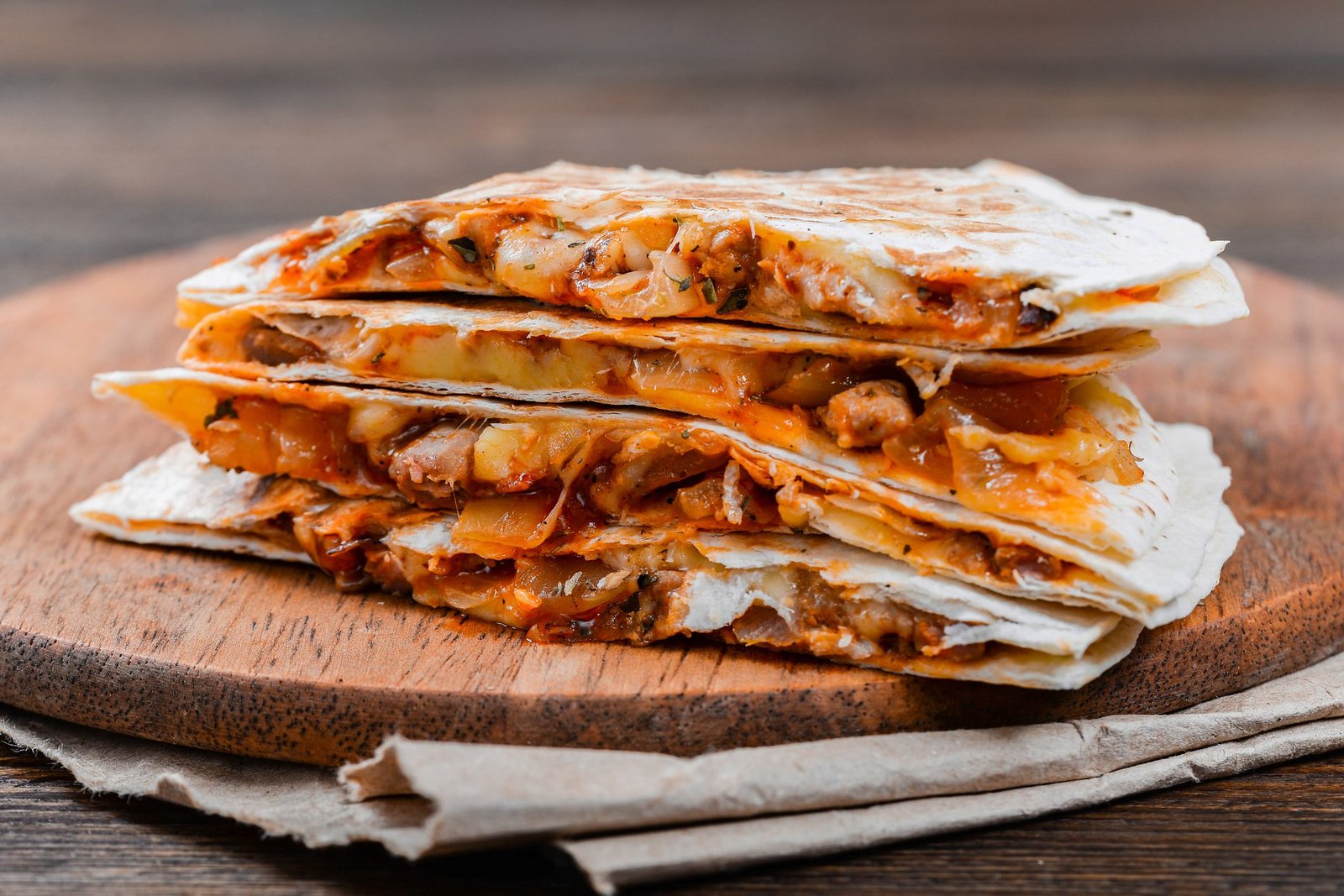 Crispy Quesadillas Packed With Chicken Ham Dijon steps