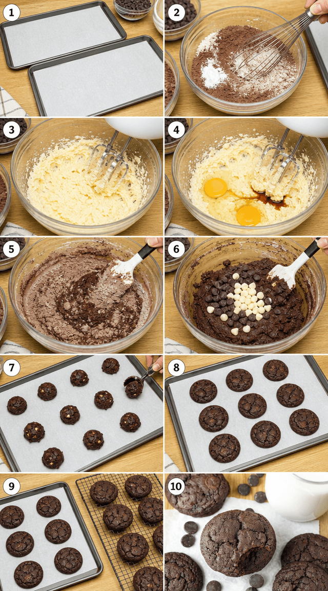 Irresistibly Rich Brownie Style Double Chocolate Cookies ingredients