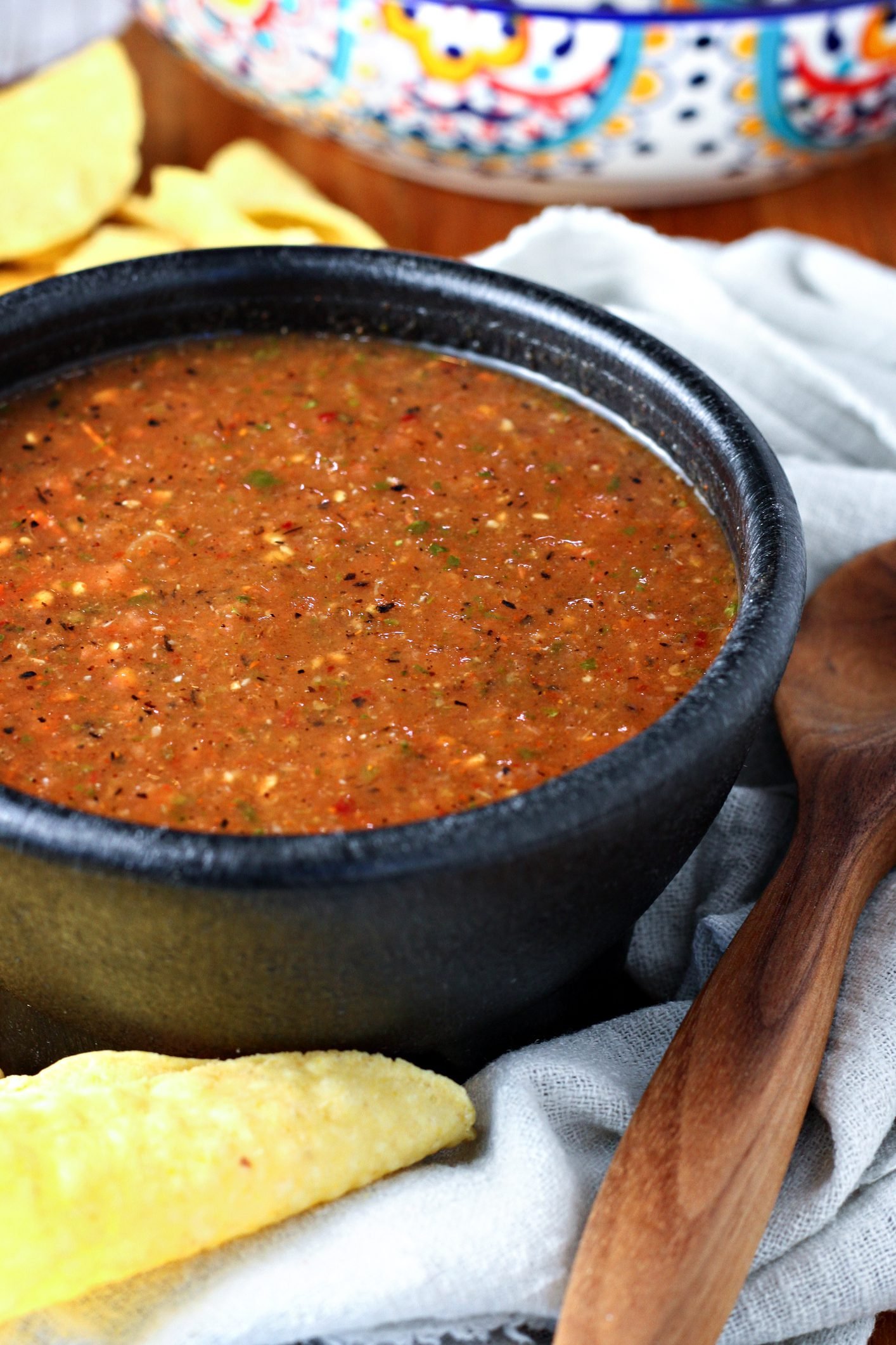 Homemade Salsa With Fire Roasted Charred Tomatoes