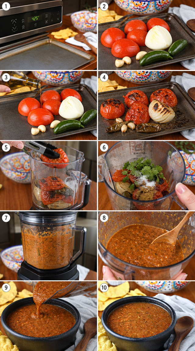 Homemade Salsa With Fire Roasted Charred Tomatoes ingredients