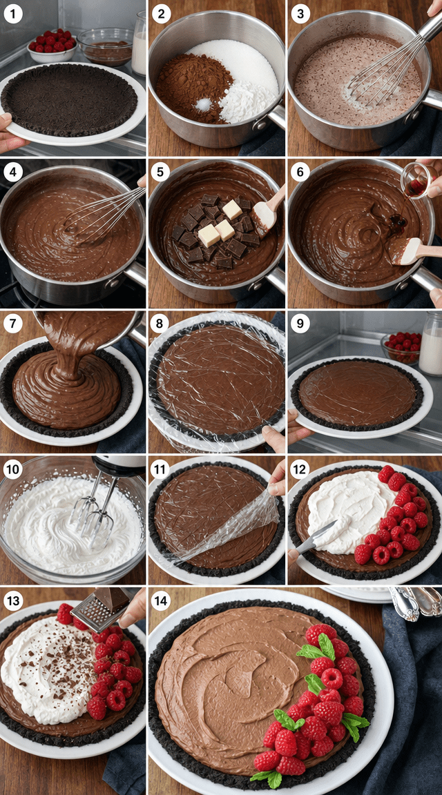 Decadent Raspberry Chocolate Pie Worth Every Bite ingredients