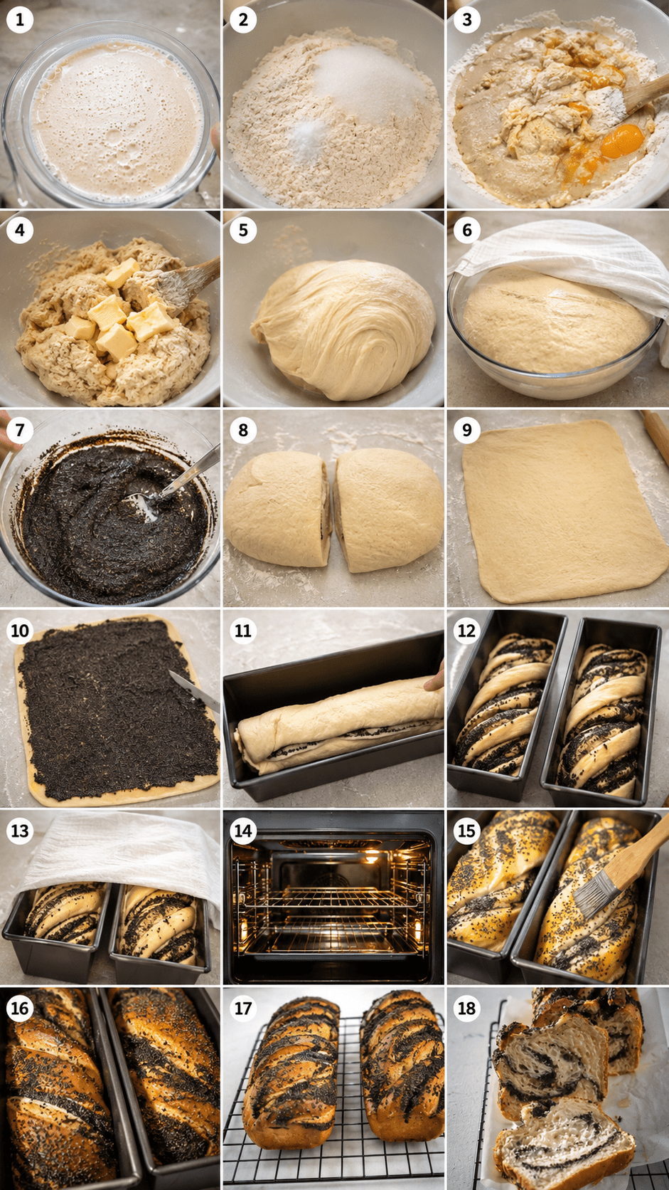 Braided Polish Poppy Seed Brioche With Sweet Filling ingredients