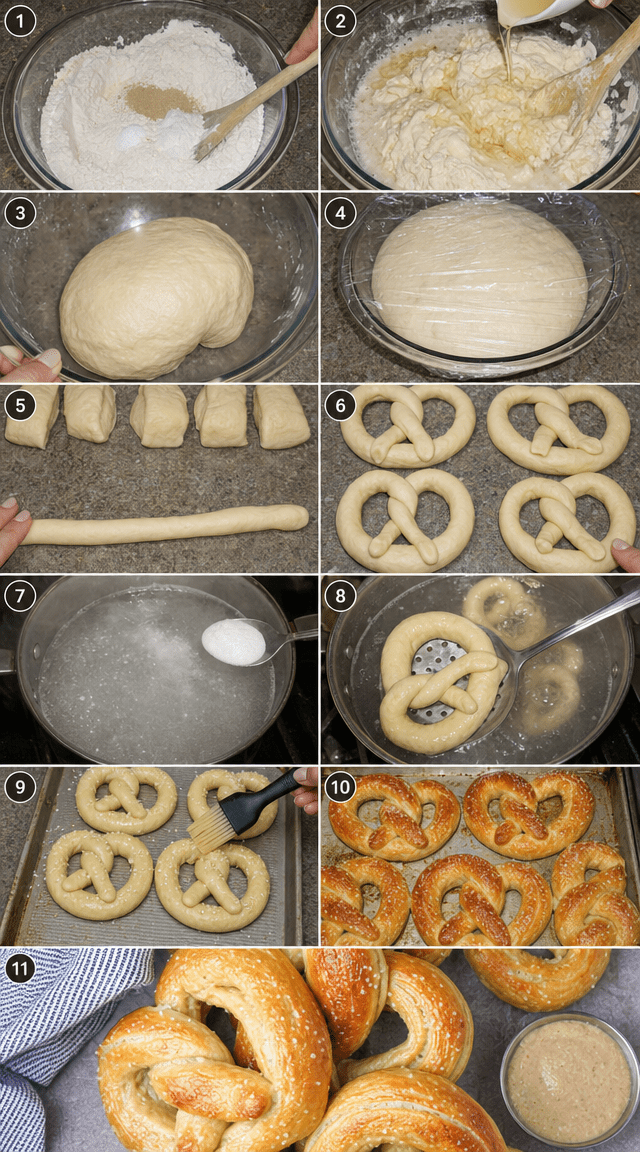 Homemade Soft Pretzels With That Perfect Chewy Bite ingredients