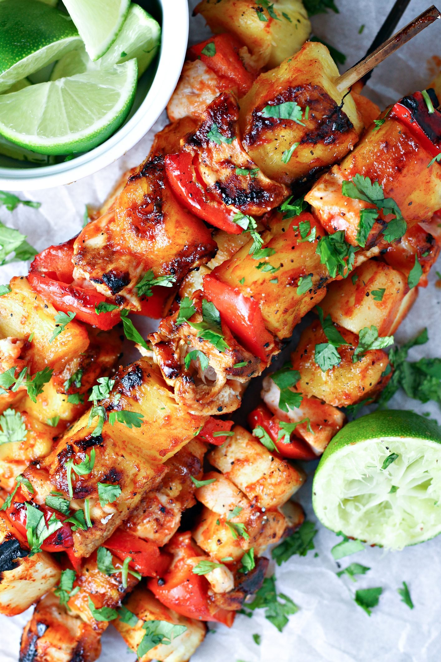 Charred Chicken Skewers With Vibrant Roasted Peppers