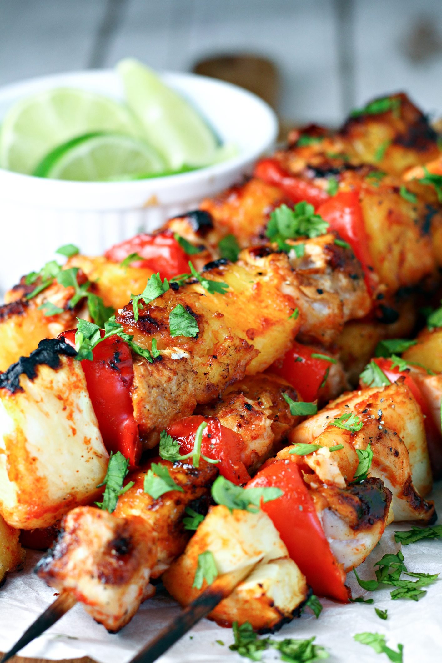 Charred Chicken Skewers With Vibrant Roasted Peppers