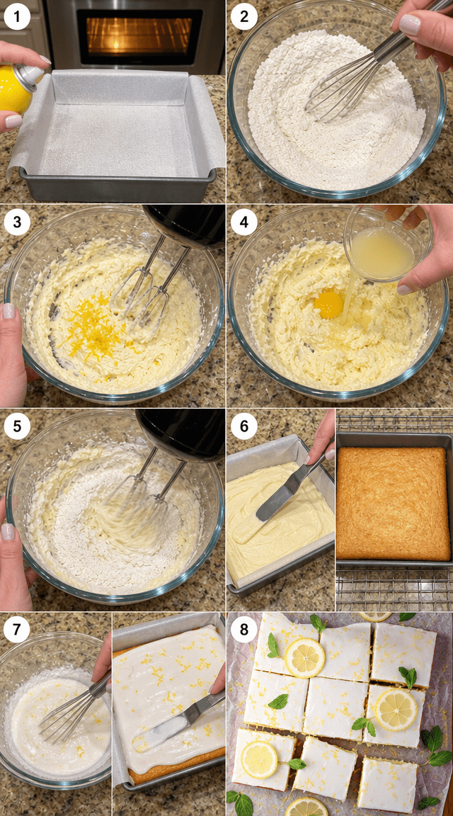 Sunshine Lemon Bars Drizzled With Zesty Citrus Glaze ingredients