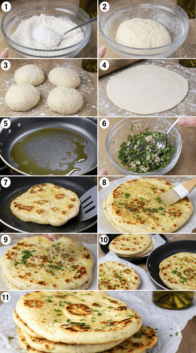 Rustic Herb Flatbreads Sizzled in Cast Iron ingredients