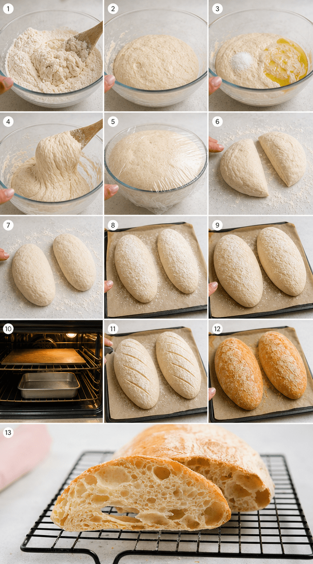 Baking Chewy Ciabatta With A Shatteringly Crisp Crust ingredients