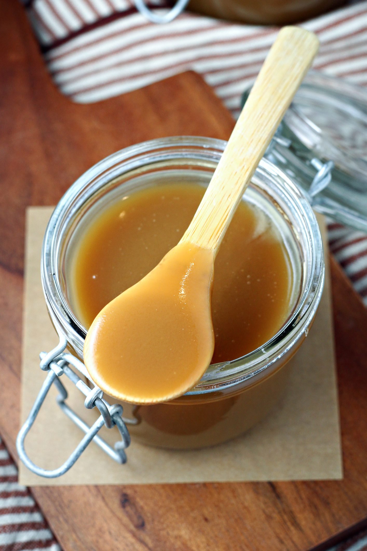 Homemade Caramel Sauce With Deep Amber Flavor