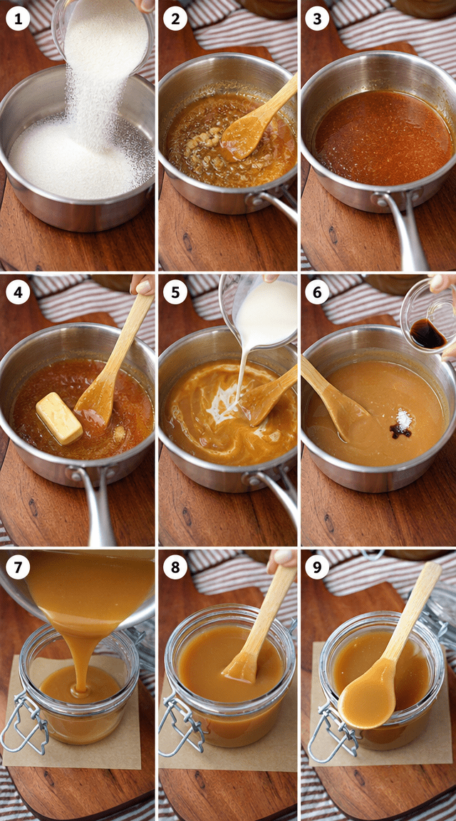 Homemade Caramel Sauce With Deep Amber Flavor ingredients