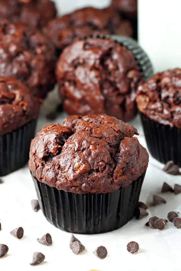 Baking Fudgy Chocolate Muffins for Milk Lovers
