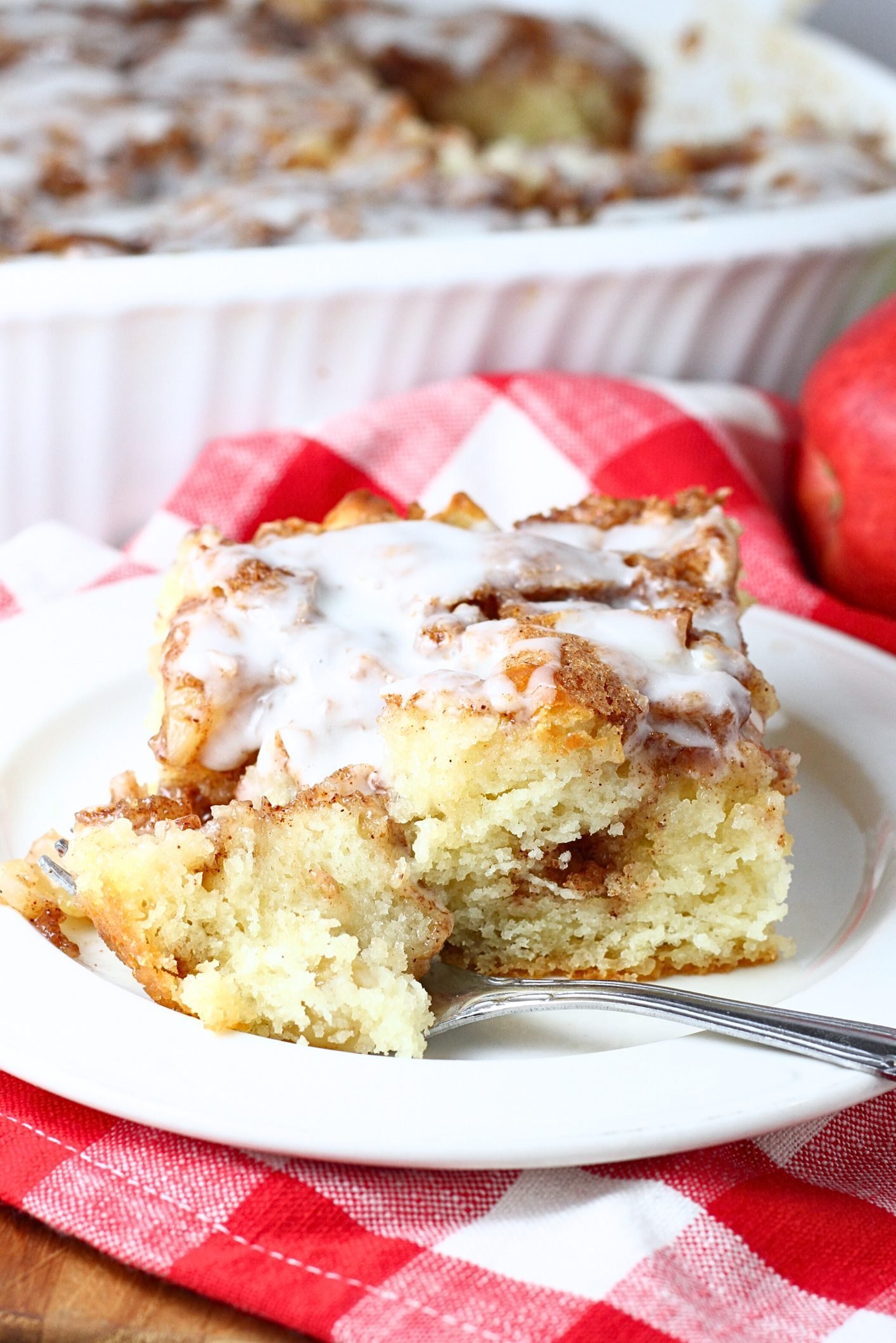 Warming Spiced Apple Cake With Silky Cream Sauce