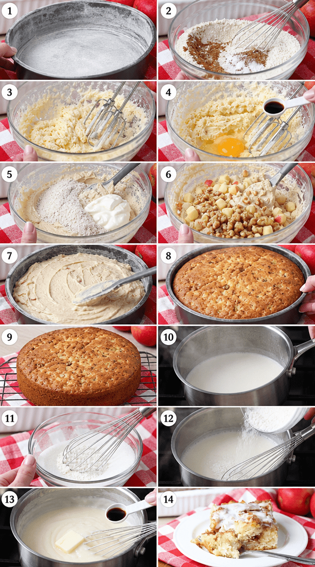 Warming Spiced Apple Cake With Silky Cream Sauce ingredients