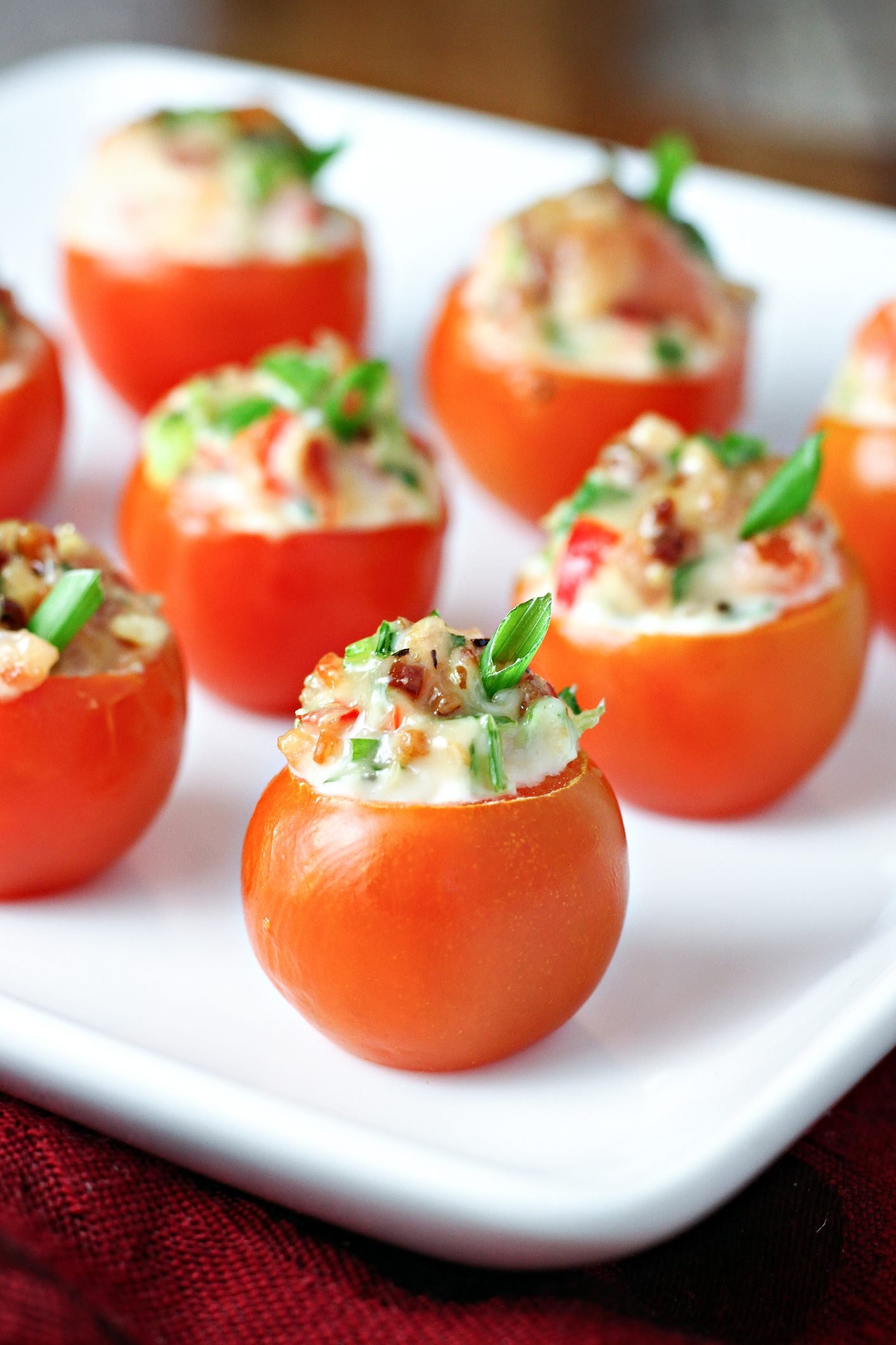 Stuffed Cherry Tomatoes Loaded With Bacon And Cheese