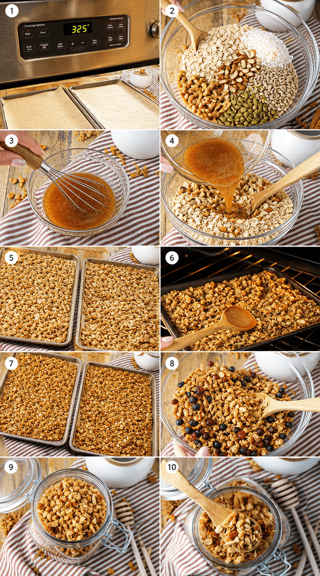 Homemade Granola Packed With Toasted Nuts and Seeds ingredients