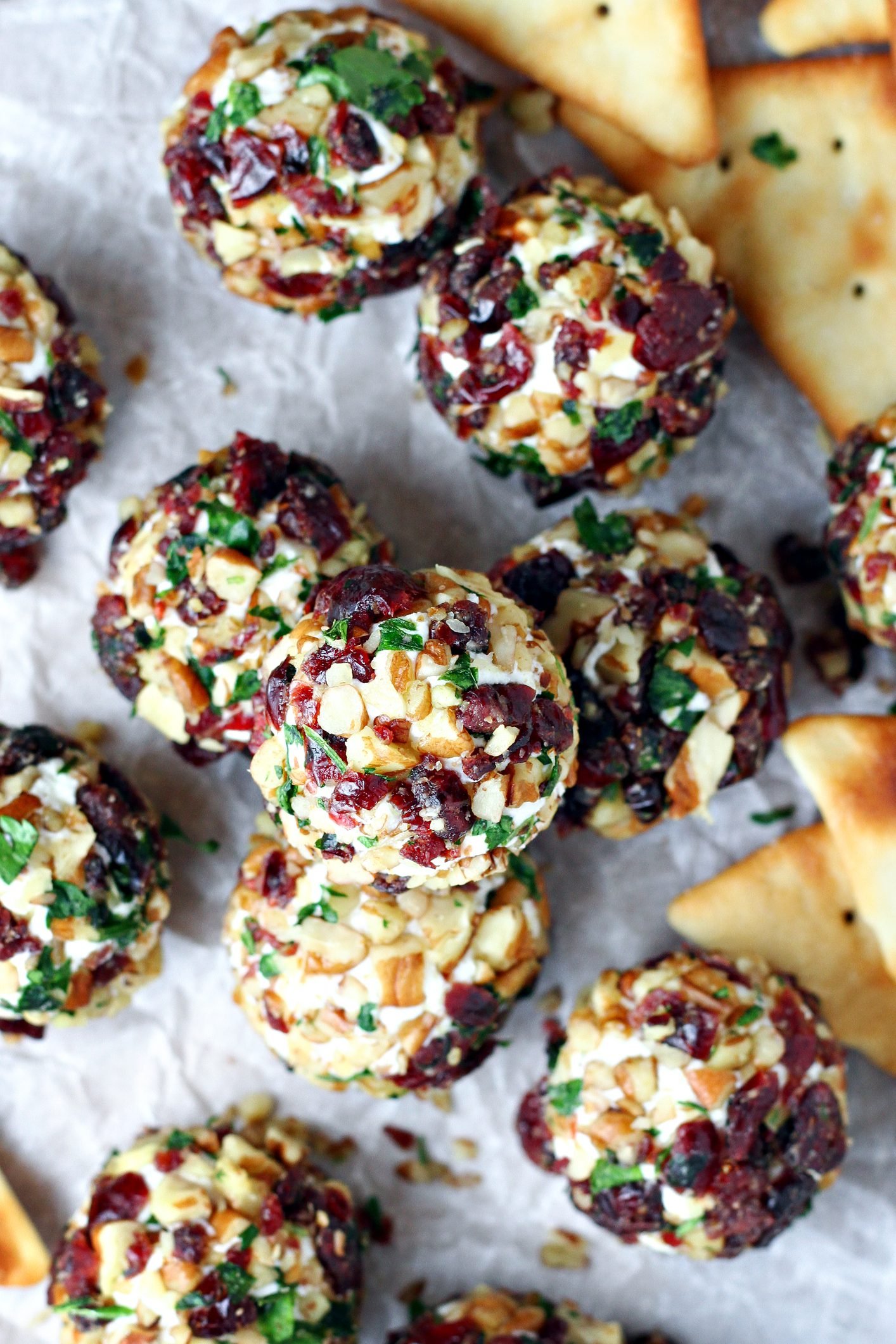 Miniature Cheeseballs Rolled in Smoky Bacon Pecan Coating