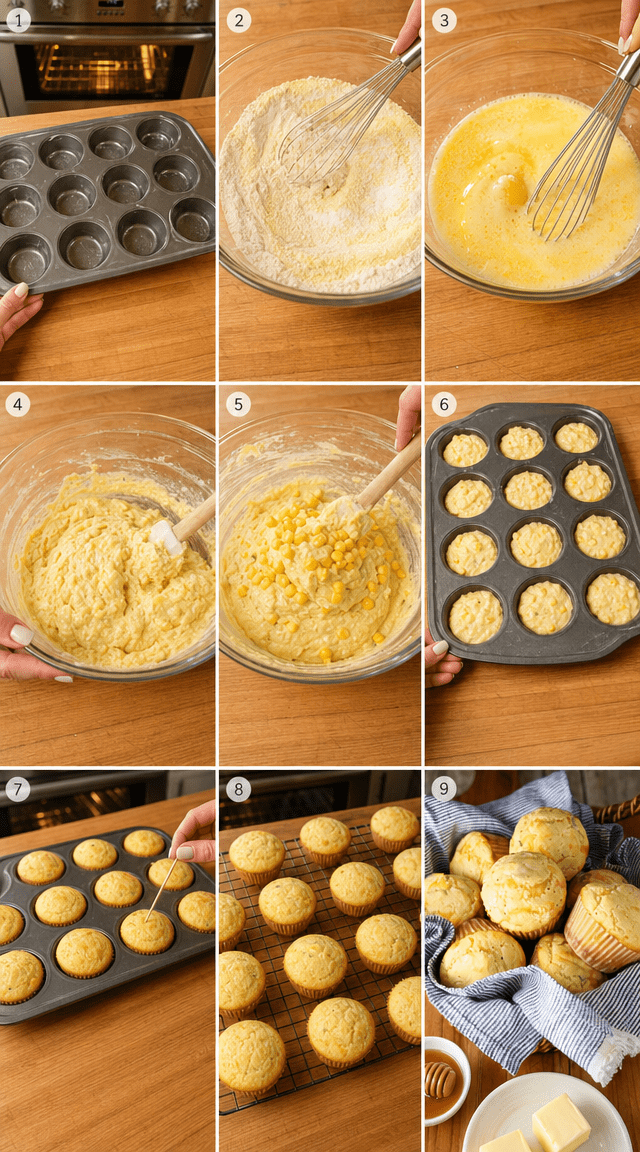 Homemade Golden Honey Cornbread Muffins Worth Savoring ingredients
