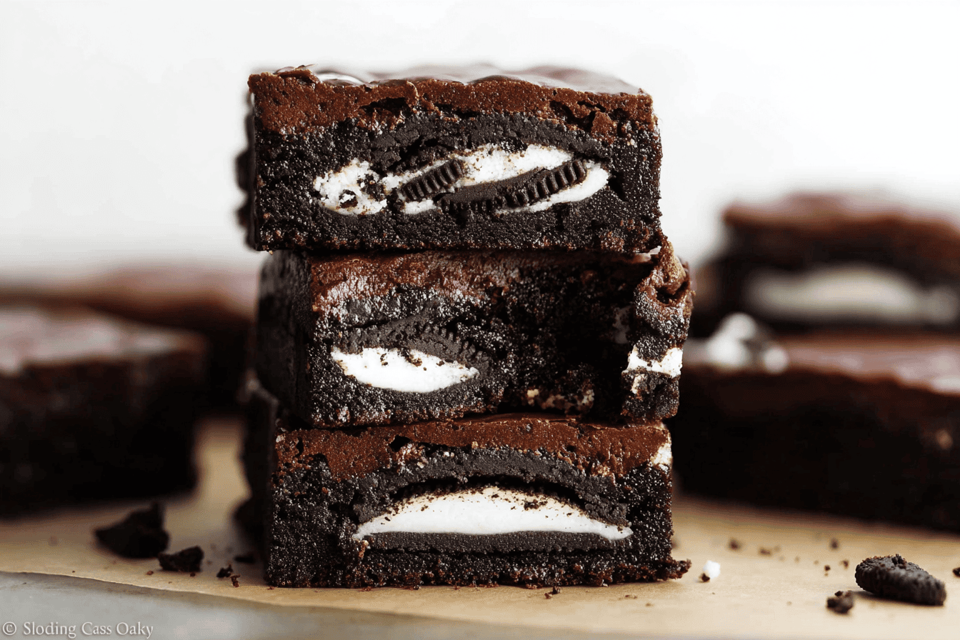 Fudgy Cookies and Cream Brownie Recipe