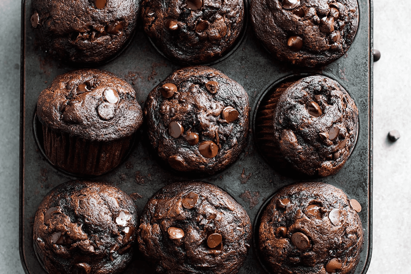 Irresistible Homemade Double Chocolate Muffins Recipe